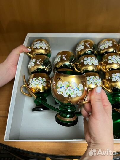 Сервиз из богемского стекла