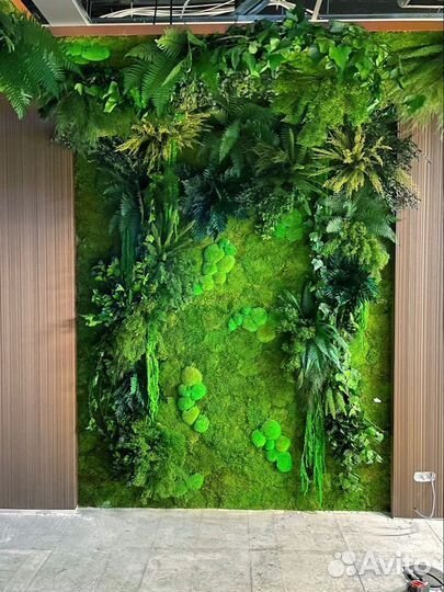 Мох. Декор. Искусственное озеленение. Ягель