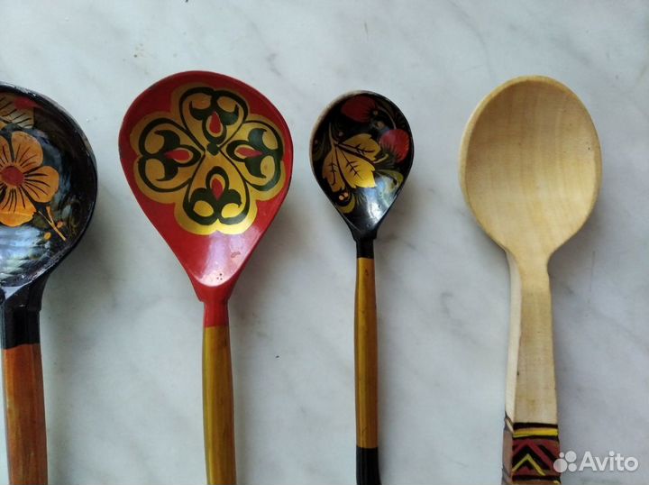 Деревянные ложки. Хохлома. СССР