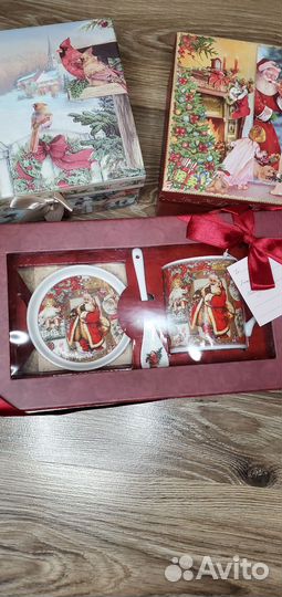 Кружка подарочная новогодняя с ложкой