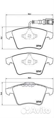 P85082 1045 01 колодки дисковые п VW T5/Multi