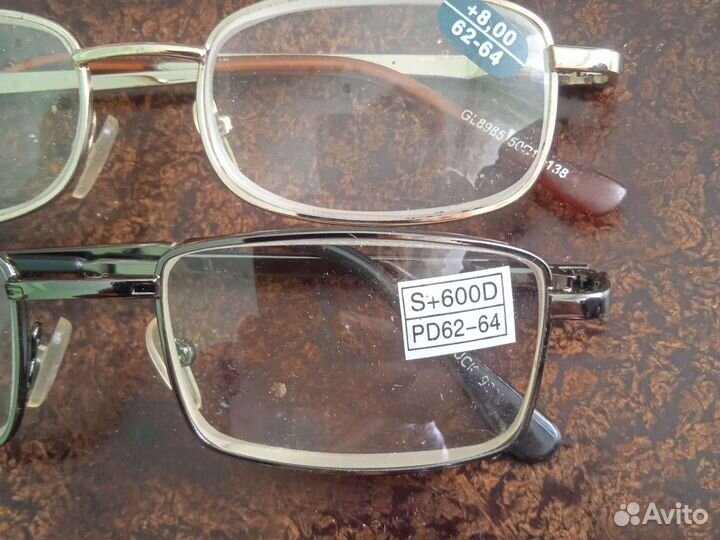 Оправы с линзами новые PD 62-64 +8,0 и S + 600D
