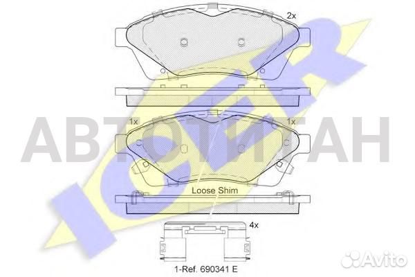 182144 колодки дисковые передние Cadillac SRX 2.8