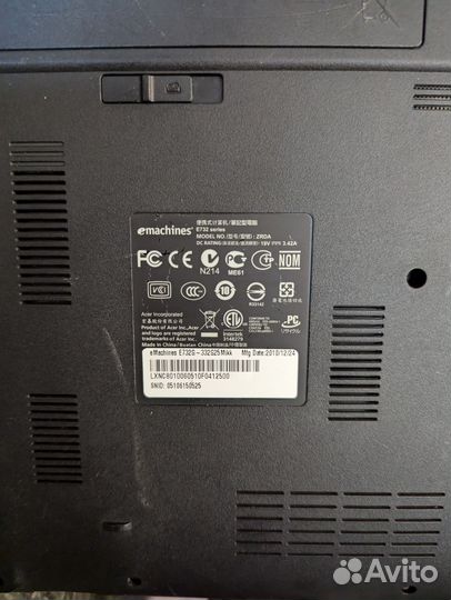 Emachines e732 i3 m330 2gb/250 hdd