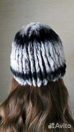 Шапка натуральный мех кролик