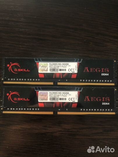 Оперативная память DDR4 G.Skill Aegis 3000 16 Gb