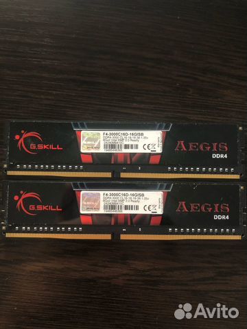 Оперативная память DDR4 G.Skill Aegis 3000 16 Gb