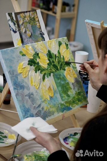 Мастер-класс по живописи с текстурной пастой