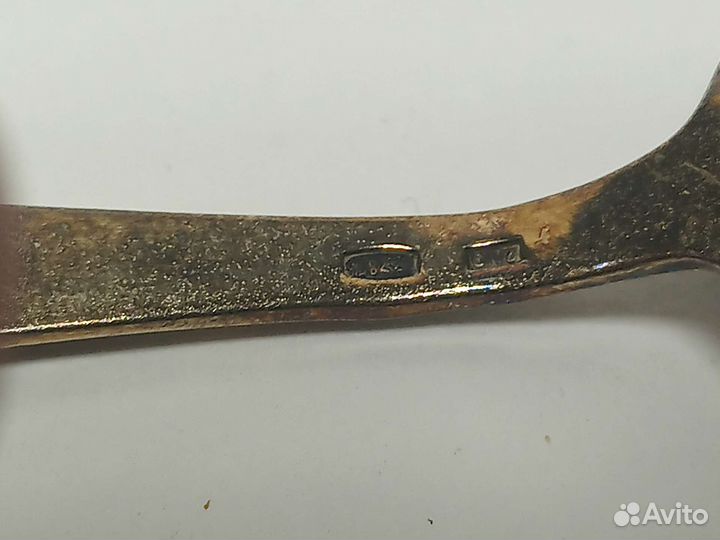 Кофейные ложки серебро эмаль СССР