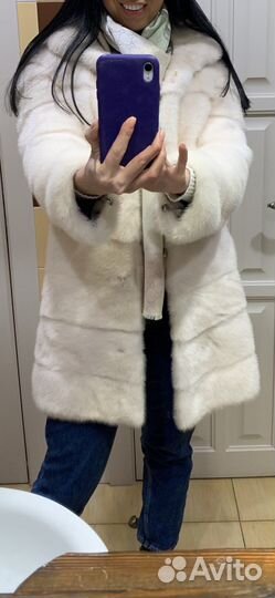 Шуба норка белая