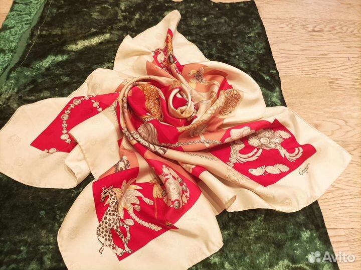 Cartier платок шелковый