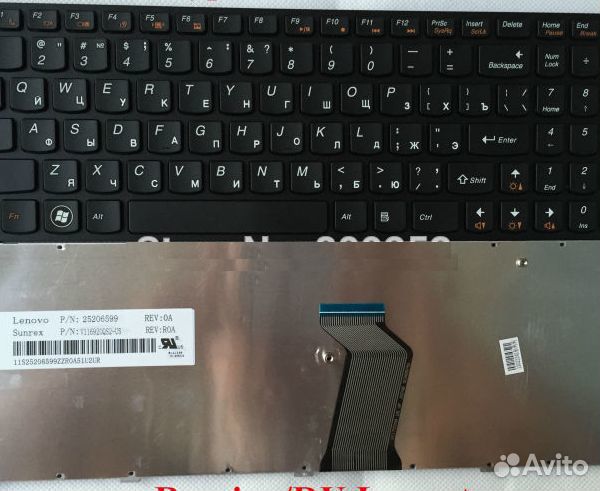 Клавиатура для Lenovo IdeaPad G570 B570 Z570 G575