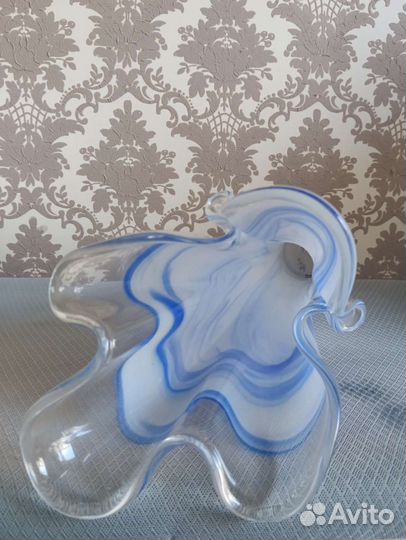 Ваза цветное стекло винтаж