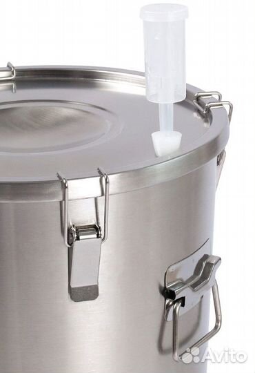 Ферментер Цкт нерж с краном для слива дрожжей,32л