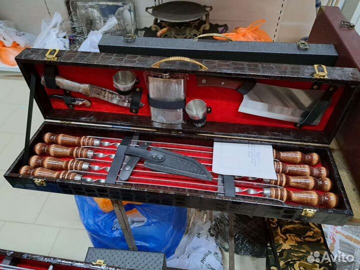 Подарочный набор, шампура, топор кованный, кизляр