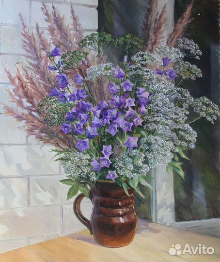 Картина маслом на холсте цветы