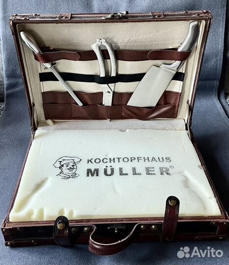 Набор профессиональных ножей подарочный в чемодане