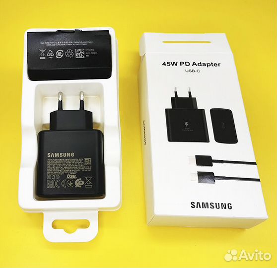 Супер быстрая зарядка Samsung 45W с кабелем