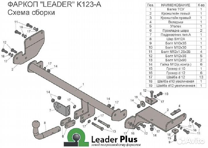 Фаркоп для Kia Rio X-line 2017-2020, Kia Rio X 202