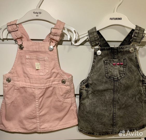 Джинсовый сарафан на девочку 86