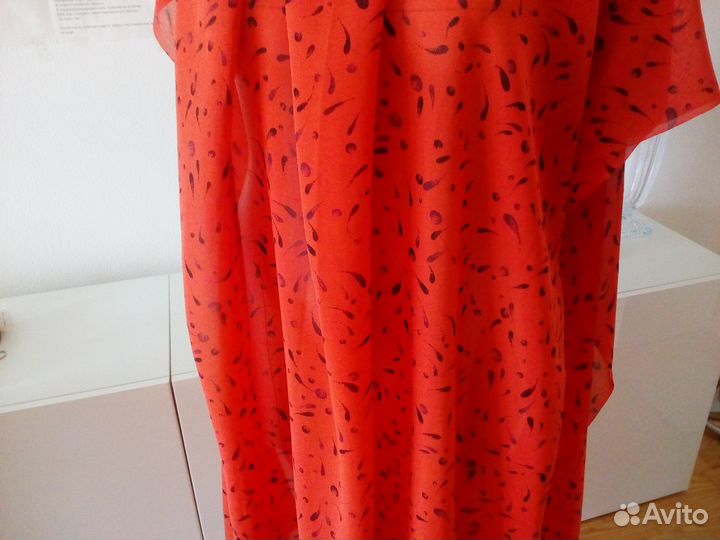 Отрез ткани натуральный шелк крепжоржет СССР