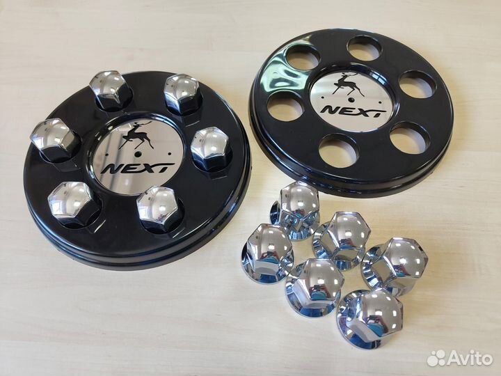 Колпаки на газель серые + колпачки люкс + вставка