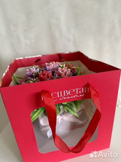 Букет подарочный из мыльных цветов