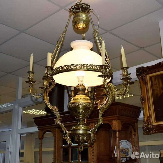 Люстра керосинка с подсвечниками