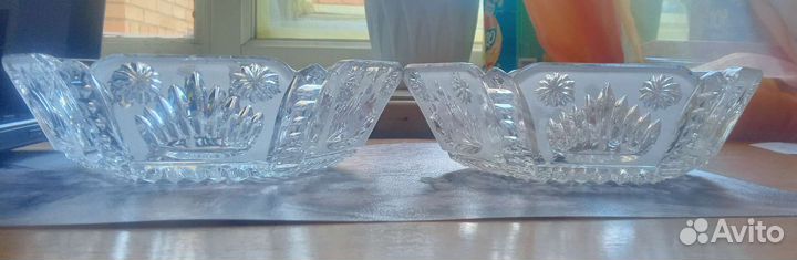 Салатницы хрустальные и обычные