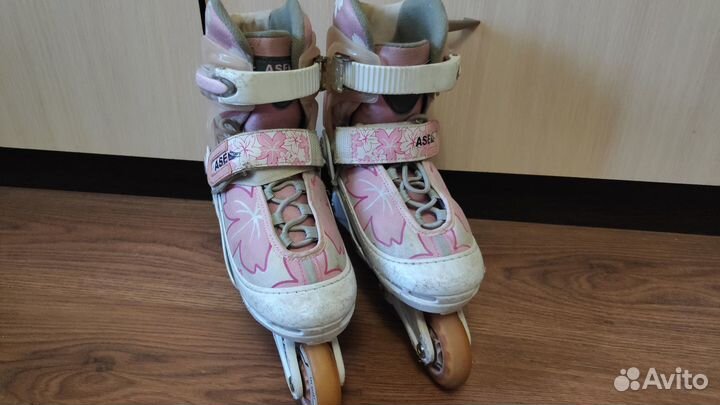 Роликовые коньки детские раздвижные 32-35р