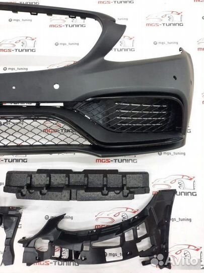 Бампер в стиле C63 AMG на C-Class W205 13-18 Black