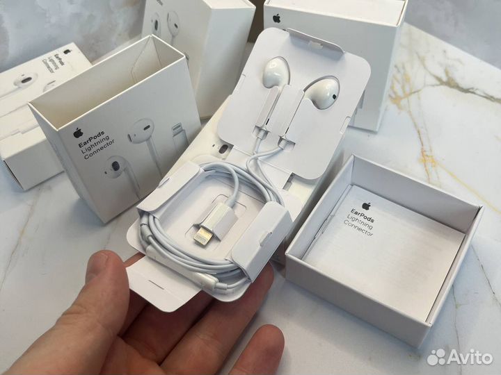 Копия наушников apple earpods lightning