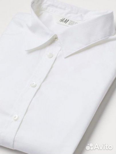 Белая рубашка на мальчика hm 110 см