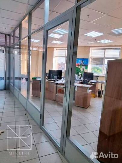 Стеклянные алюминиевые перегородки для офиса