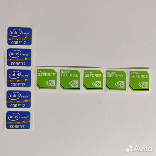 Наклейки intel и nvidia