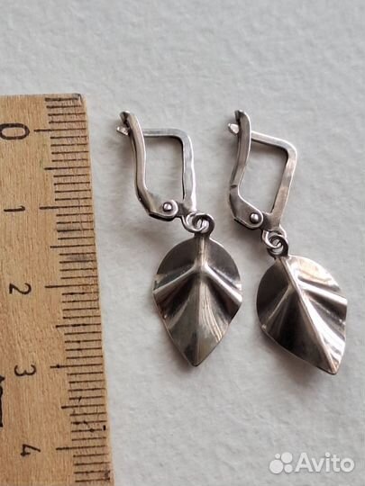 Серебряные серьги СССР