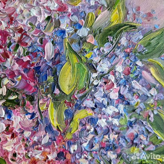 Картина маслом с сиренью натюрморт цветы картины