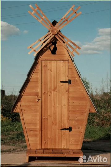 Уличный туалет деревянный вса 198