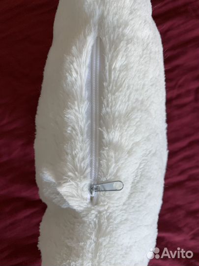 Подушка декоративная белая пушистая