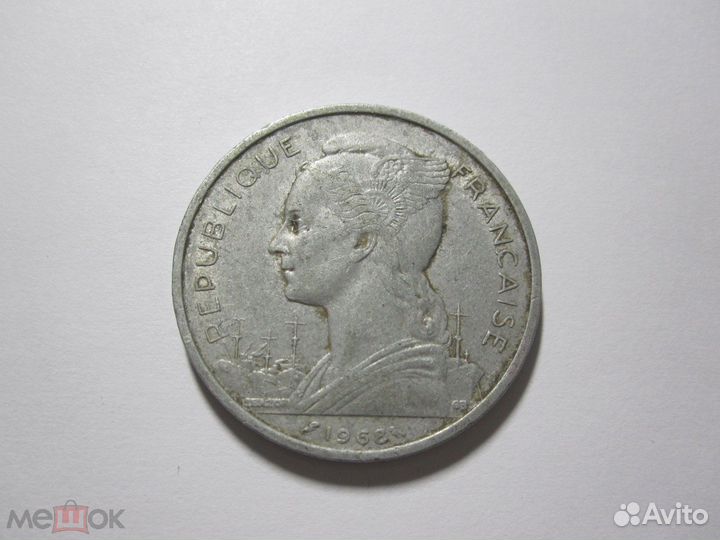 Французская Территория Афаров и Исса 5 франков1968