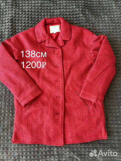 Пальто для девочки 128 134