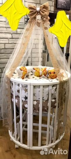 Набор в кроватку и мобиль из фетра