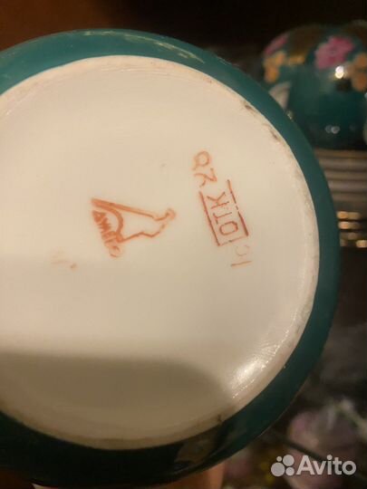 Чайный сервиз дулево золотой виноград