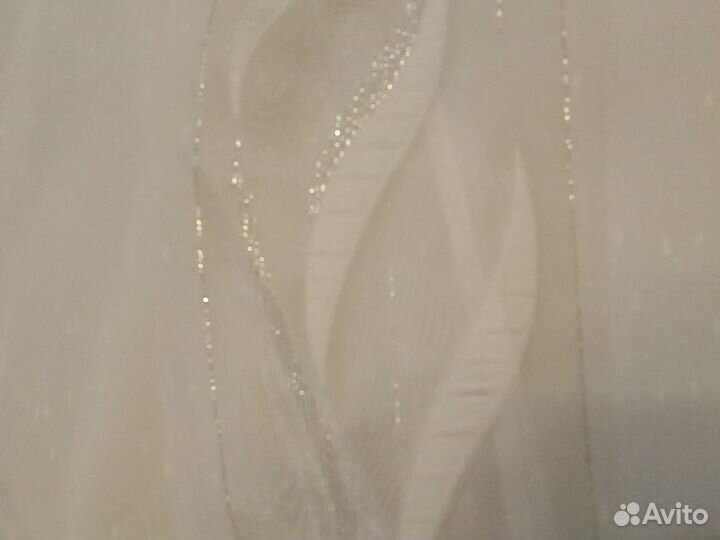 Тюль вуаль, цвет молочный