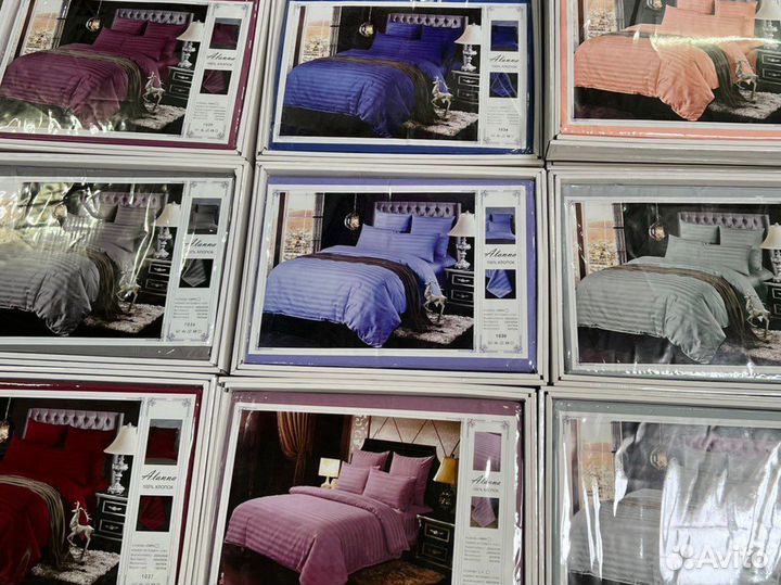 Постельное белье страйп сатин как в отеле