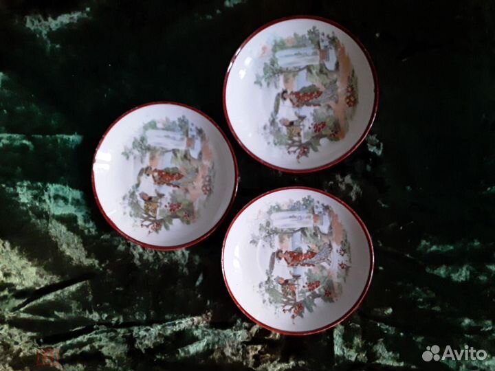 Тарелки блюдца шинуазри 20-е годы дулево