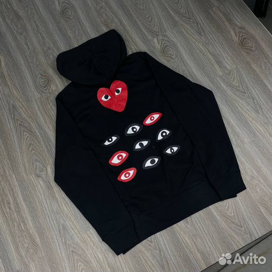 Зип худи comme des garcons play надписи
