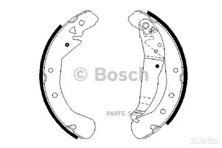 Bosch 0986487658 Колодки тормозные барабанные opel
