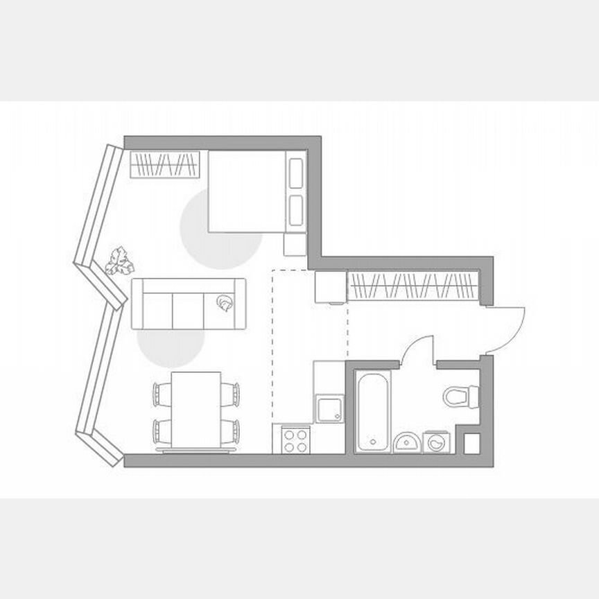 Квартира-студия, 34,7 м², 22/39 эт.
