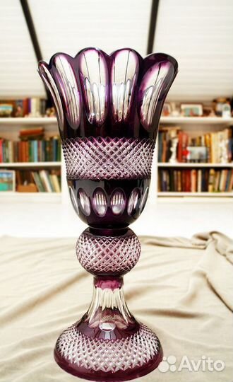 Ваза хрусталь накладной Богемия В50 см